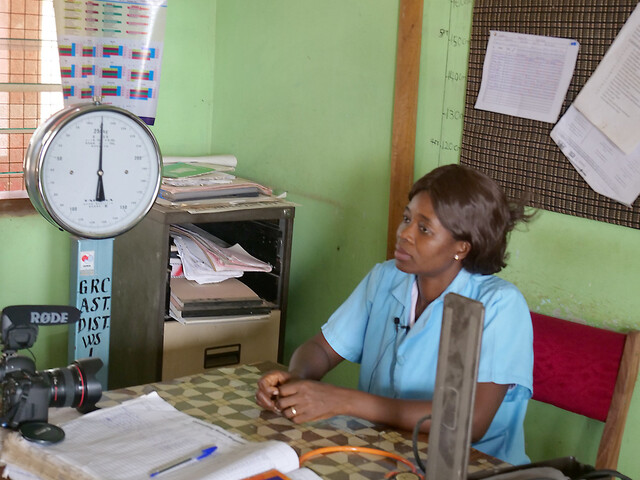 Vivian Kumah, lead nurse at the community health planning and service centre at Gambia No 1 