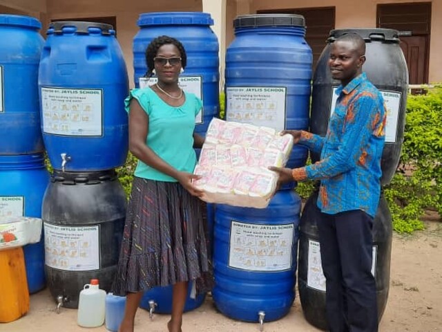 District Chief Executive of Asutifi North District provides materials against COVID-19