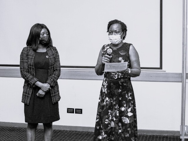 Patience Ampomah (NDPC) and Vida Duti (IRC Ghana)