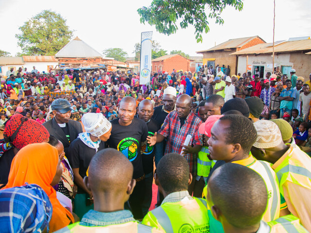 Sanitation campaign in action in Tanzania