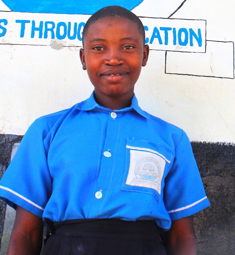 Primary school pupil at Rwankenzi Primary School in Kabarole, Uganda