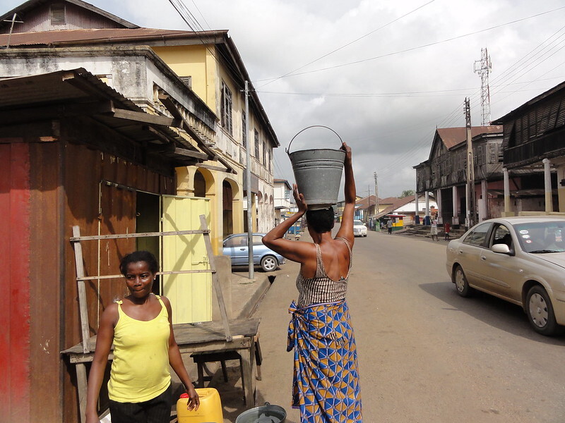 Women fetching water