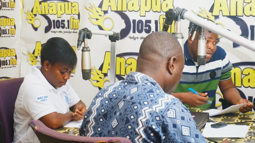 The team of the ANAM WASH Network radio programme The team of the ANAM WASH Network radio programme