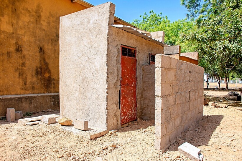 Latrine familiale améliorée en chantier à Pouytenga pour de meilleures conditions d’hygiène (Ph, IRC, 2019)