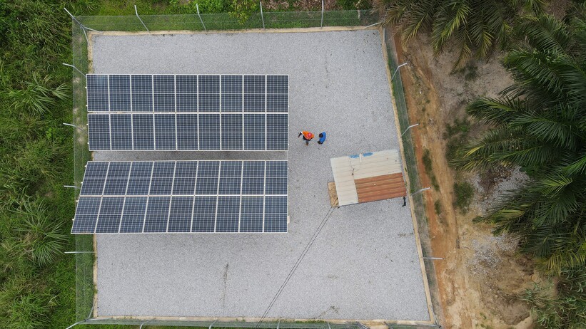 Solar panels ensure water production is ongoing all the time