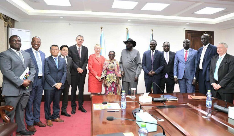  signing ceremony was organized in the Office of the President and was attended by the ambassadors of Japan, Germany, Netherlands and country representatives of African Development Bank and World Bank.