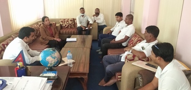 Meeting with Sakhuwanankarkatti Rural Municipality members. Picture courtesy: NARMIN
