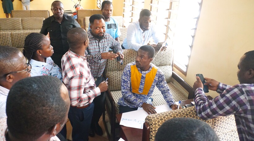 Participants engaged in group discussions 