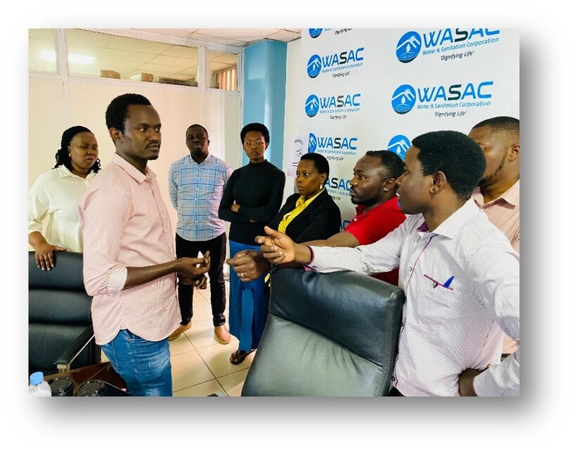 WASAC colleagues discussing during training