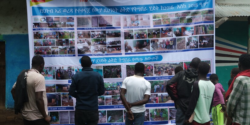 The poster presentation at the event showed each steps of the water safety plan implementation