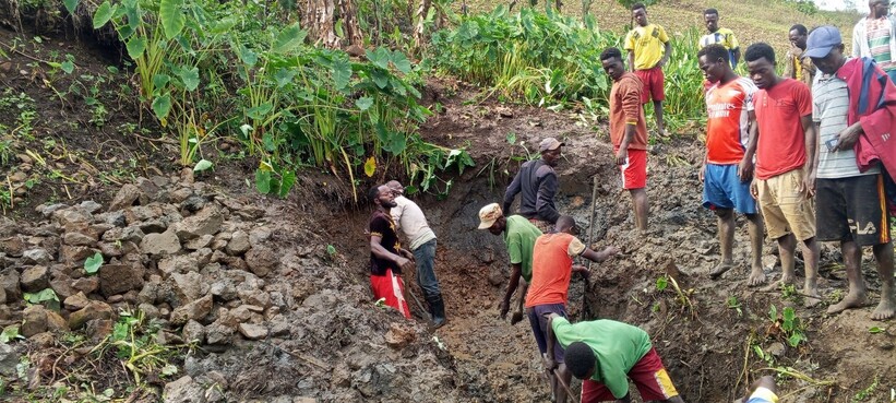 Community participation during the construction of Zulbod spring at Shenkamer village