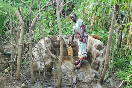 Zulbod on-spot spring after construction in Shenkamer village