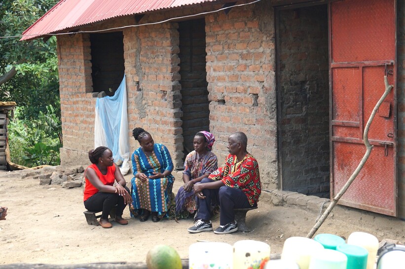 Stella Kwebiha visiting a household in Kicwamba sub-county Stella Kwebiha visiting a household in Kicwamba sub-county