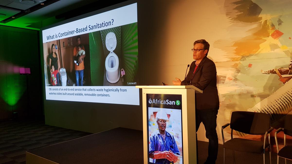 Presenter on container-based sanitation Presenter on container-based sanitation