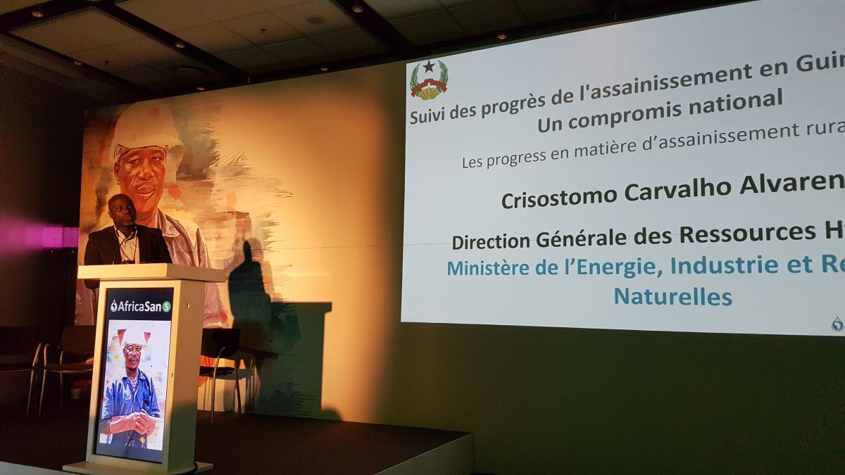 Guinea Bissau Director of Water Resources presenting Guinea Bissau Director of Water Resources presenting