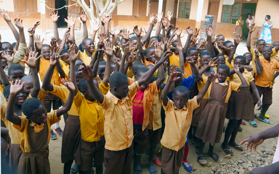Children at morning assembly at Asaloko School, Bongo District Children at morning assembly at Asaloko School, Bongo District