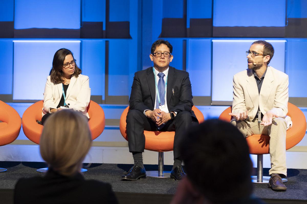 Panel members at session on 'Progress in Latin America and Asia: what drives service delivery improvements?'