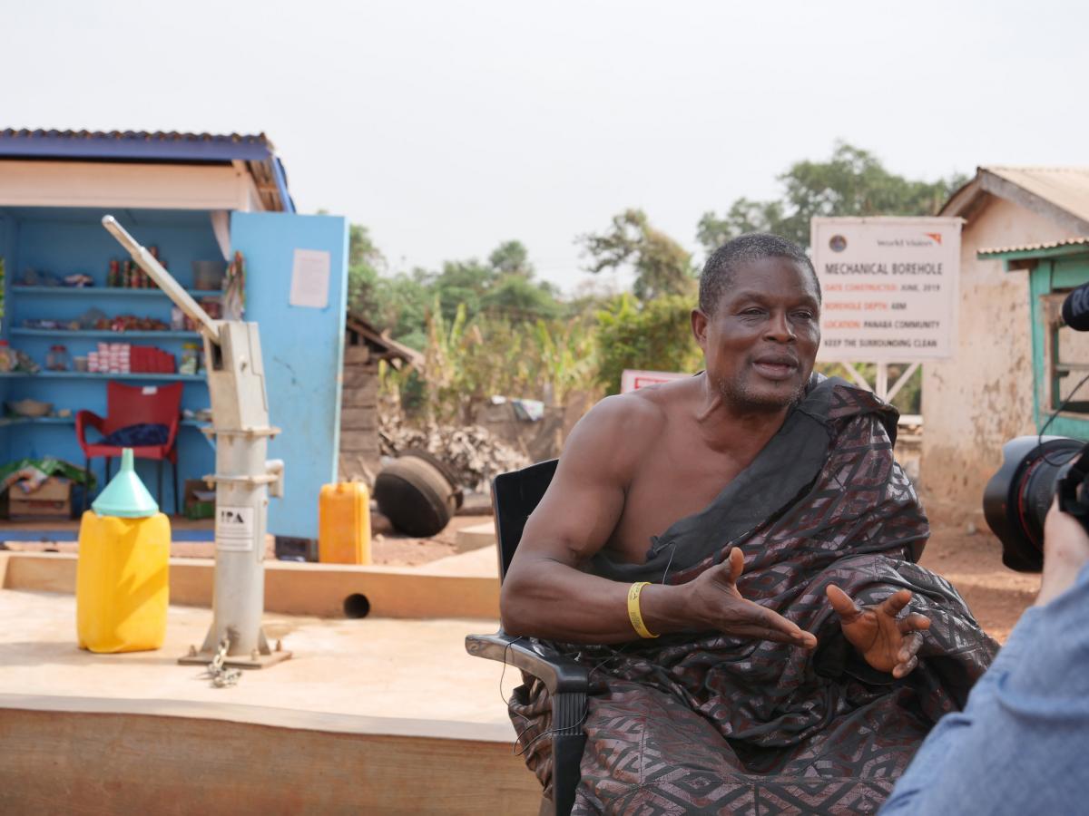 Nana Atakora Amaniampong of Panaaba “Where World Vision goes, water flows”. Nana Atakora Amaniampong of Panaaba “Where World Vision goes, water flows”.