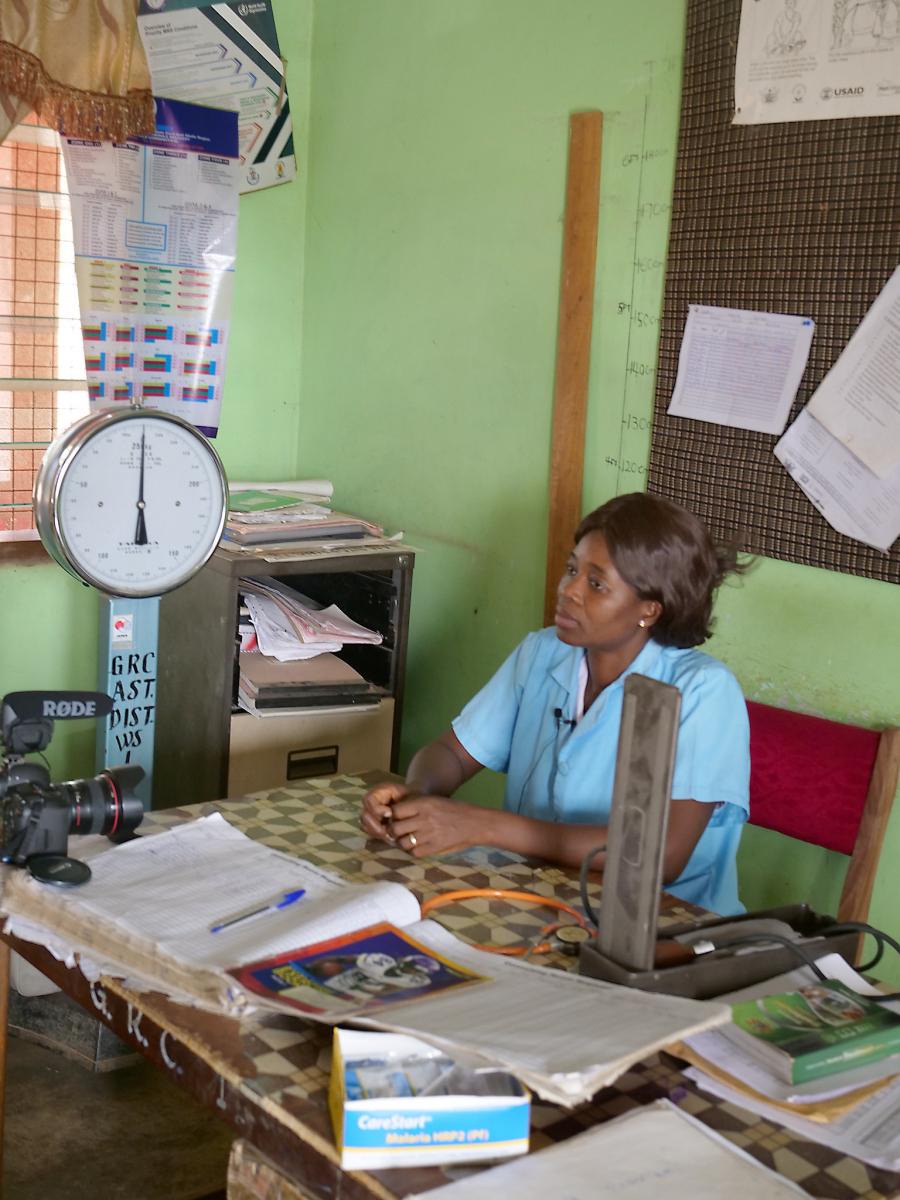 Vivian Kumah, lead nurse at the community health planning and service centre at Gambia No 1 