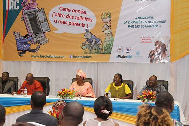 The first lady of Burkina Faso during the official opening of the Fasotoilettes campaign 2017 The first lady of Burkina Faso during the official opening of the Fasotoilettes campaign 2017