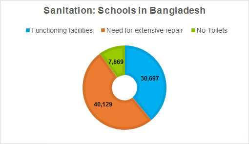 BRAC WASH School Sanitation graph