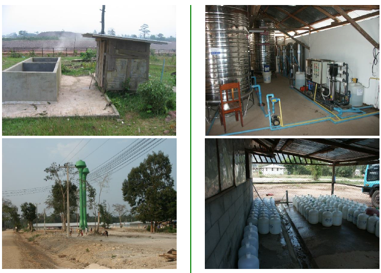 Work camp sanitation and water facilities at Nam Theun II dam project site, Laos. Photo: EDF Work camp sanitation and water facilities at Nam Theun II dam project site, Laos. Photo: EDF