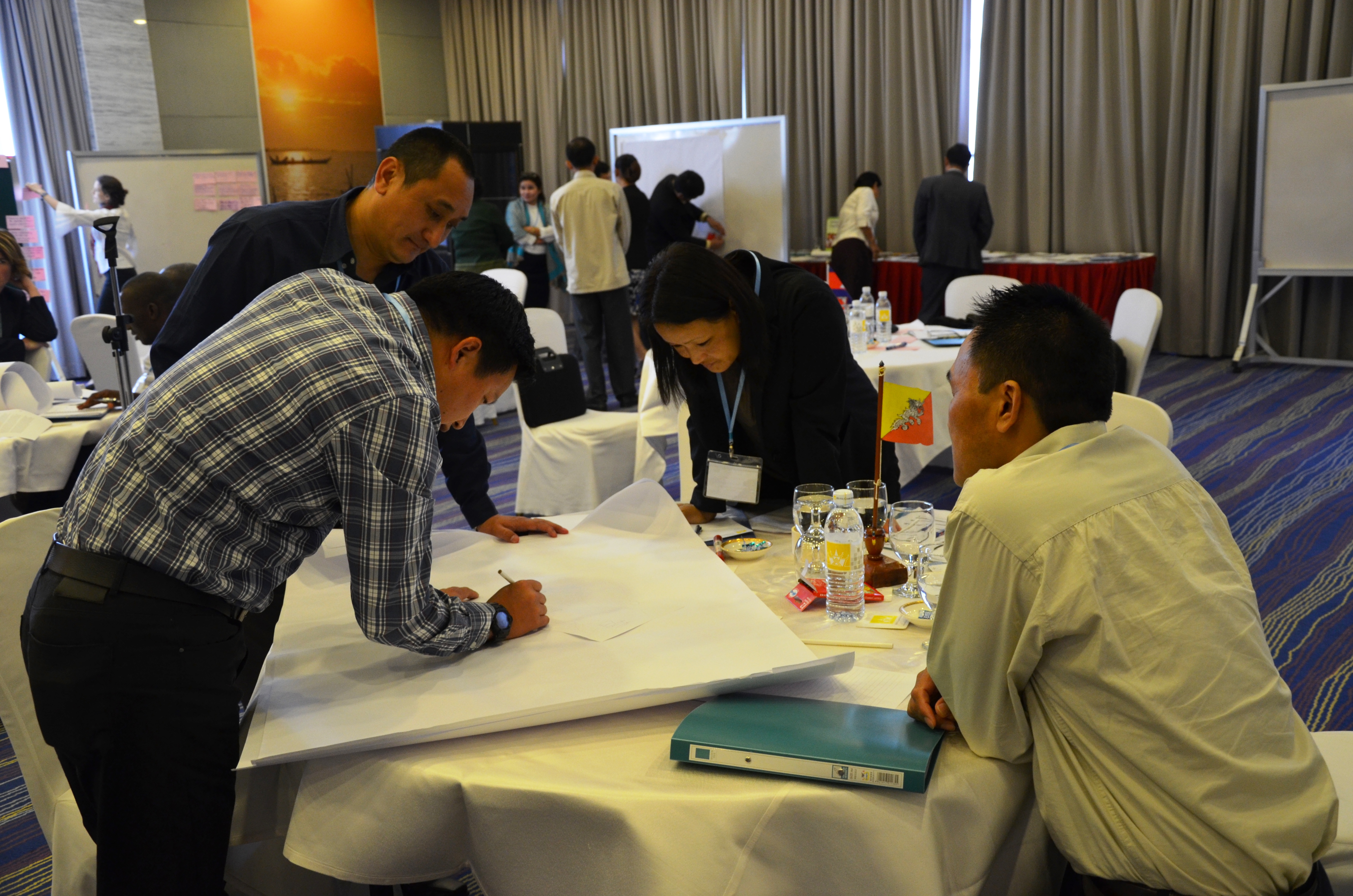 Bhutan team at work Bhutan team at work