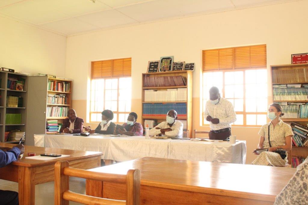 Laura Bosma, Mary Concepta and Cecilia Birungi at the school engagement 