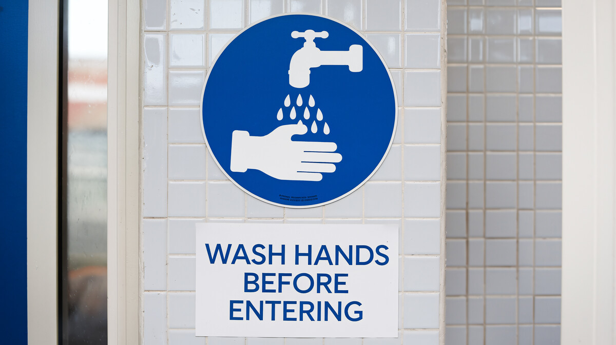 WASH hands before entering