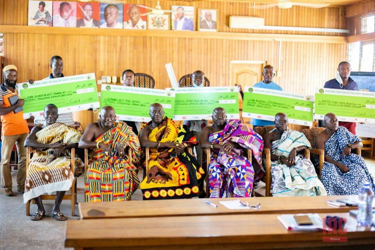 ANAM Small Grant winners with Nananom of the Kenyasi traditional area
