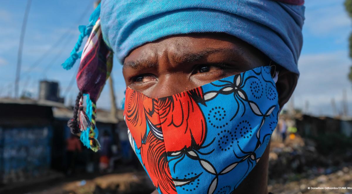 March 26, 2020, Nairobi, Kenya: A local designer David Avido is seen in his self made face mask. Credit Image: © Donwilson Odhia March 26, 2020, Nairobi, Kenya: A local designer David Avido is seen in his self made face mask. Credit Image: © Donwilson Odhia