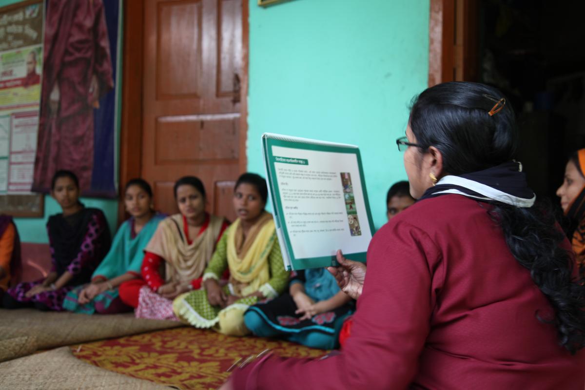 Menstrual hygiene promotion in Bangladesh. Photo: Petr Brussee/IRC Menstrual hygiene promotion in Bangladesh