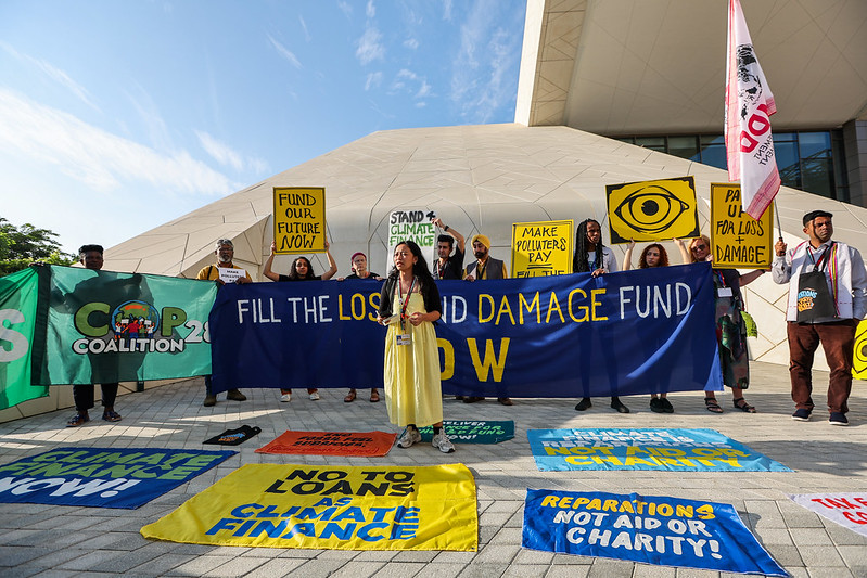 Fill the Loss & Damage Fund Now! Action by DIGO BIKAS INSTITUTE at UN CCC COP28, Dubai, 4 Dec 2023