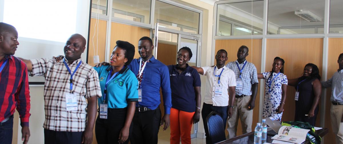 Participants take part in the communication skills training