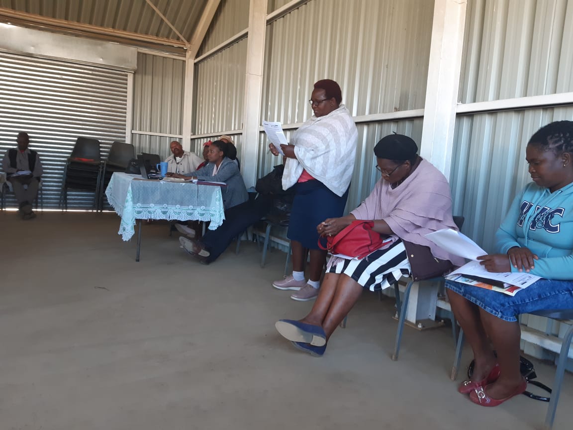 Nyandeni community member expressing her challenges Nyandeni community member expressing her challenges