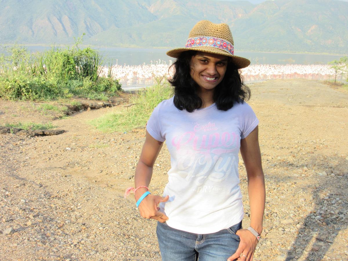 Photo caption. Dr Amrita Bhakta in Ghana / Amrita Bhakta