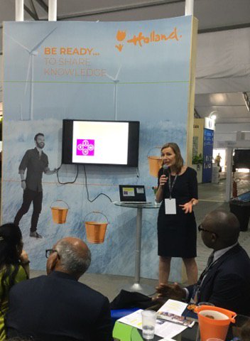 Erma Uytewaal presenting preliminary findings of a global accountability study for SDG 6 implementation