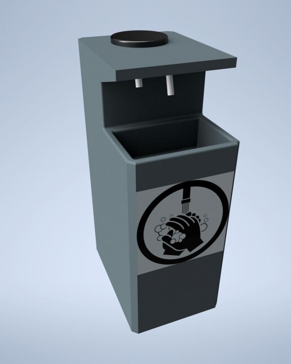 Handwashing station designed by Muluken Tadese and friends