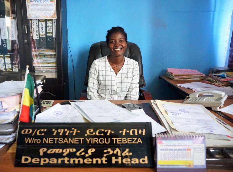 Netsanet Yirgu Tebeza, head of the regional Water, Mine and Energy Bureau, South Omo, Ethiopia. Photo: Catarina Fonseca Netsanet Yirgu Tebeza, head of the regional Water, Mine and Energy Bureau, South Omo, Ethiopia. Photo: Catarina Fonseca