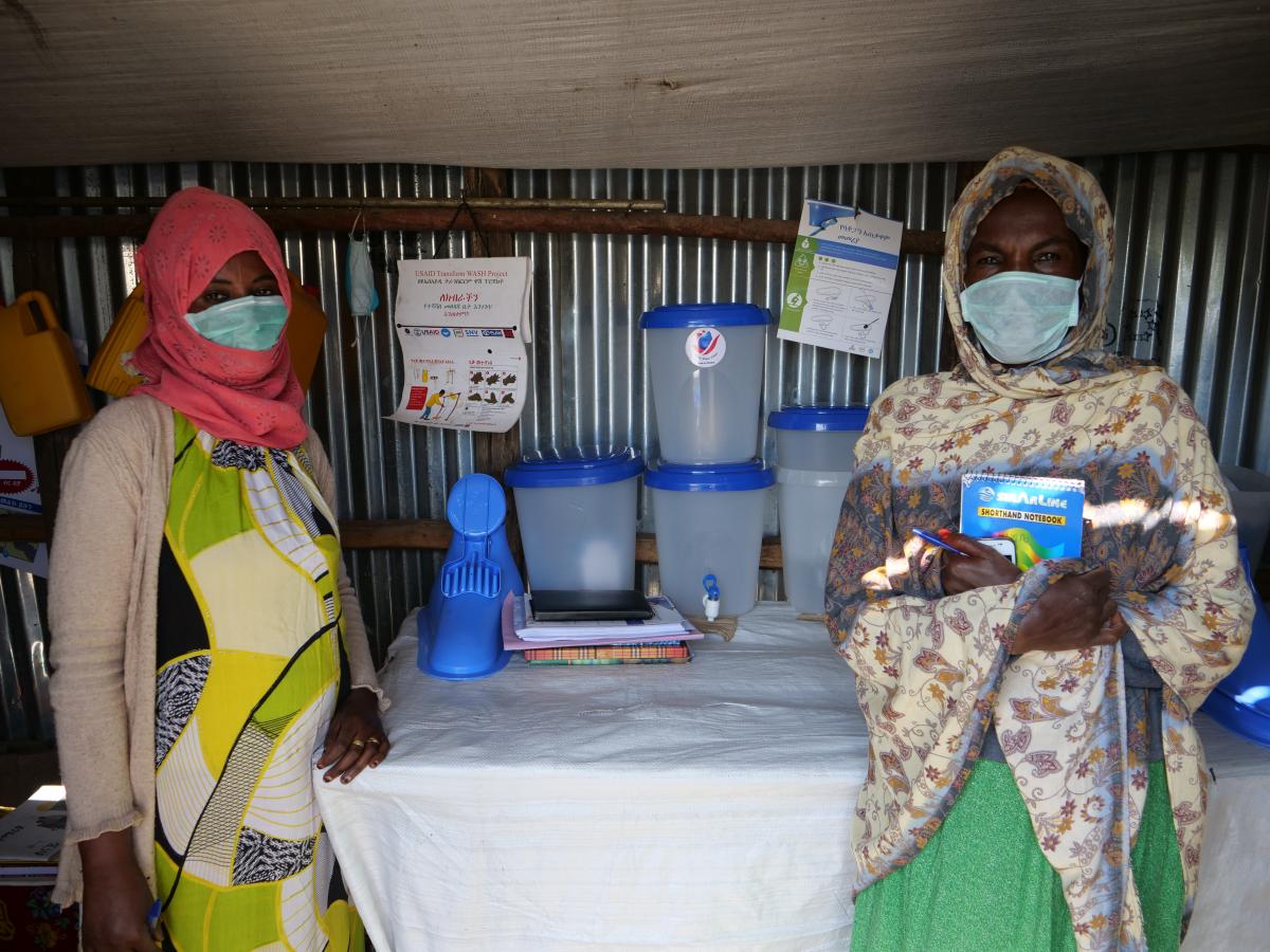 Women in Ethiopia at a WASH business