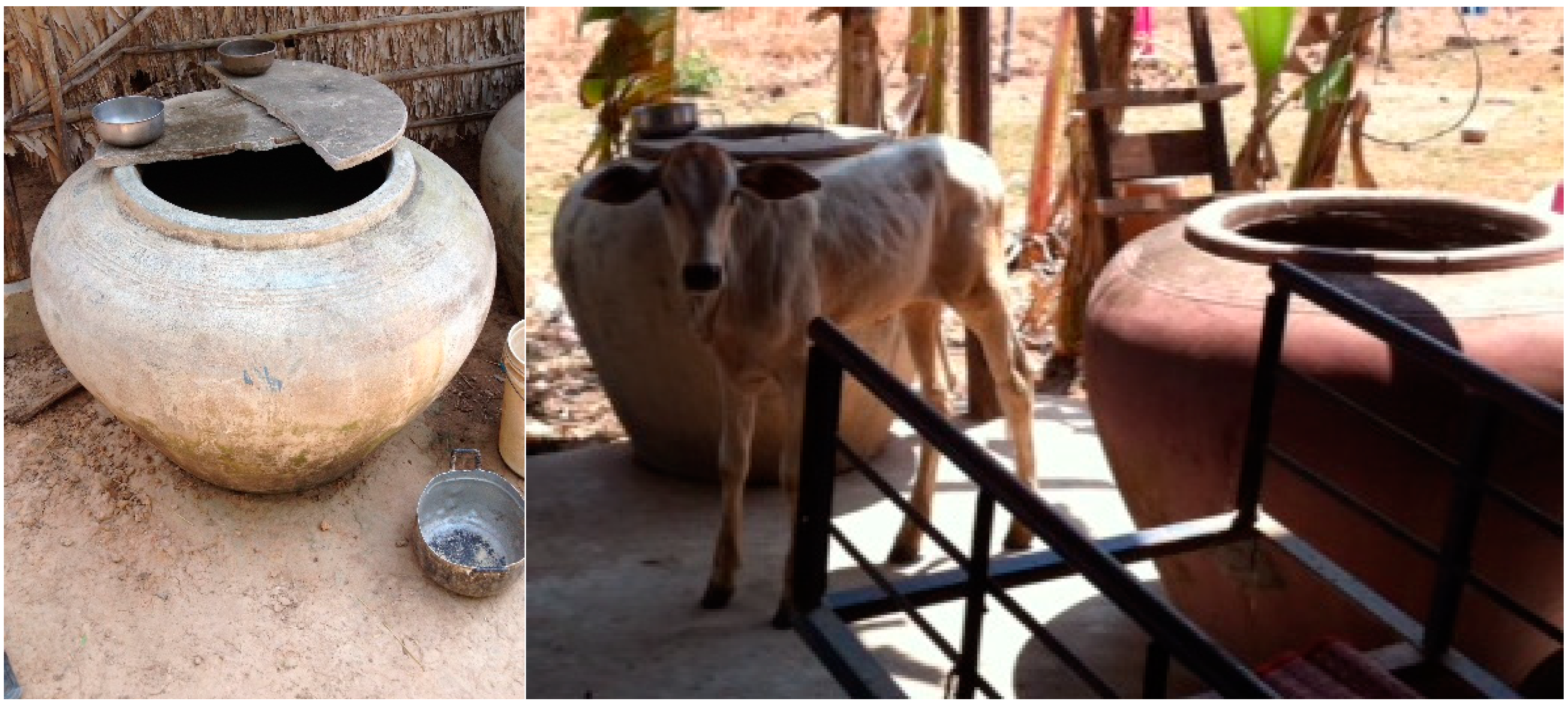 Unsafe water storage in rural Cambodia