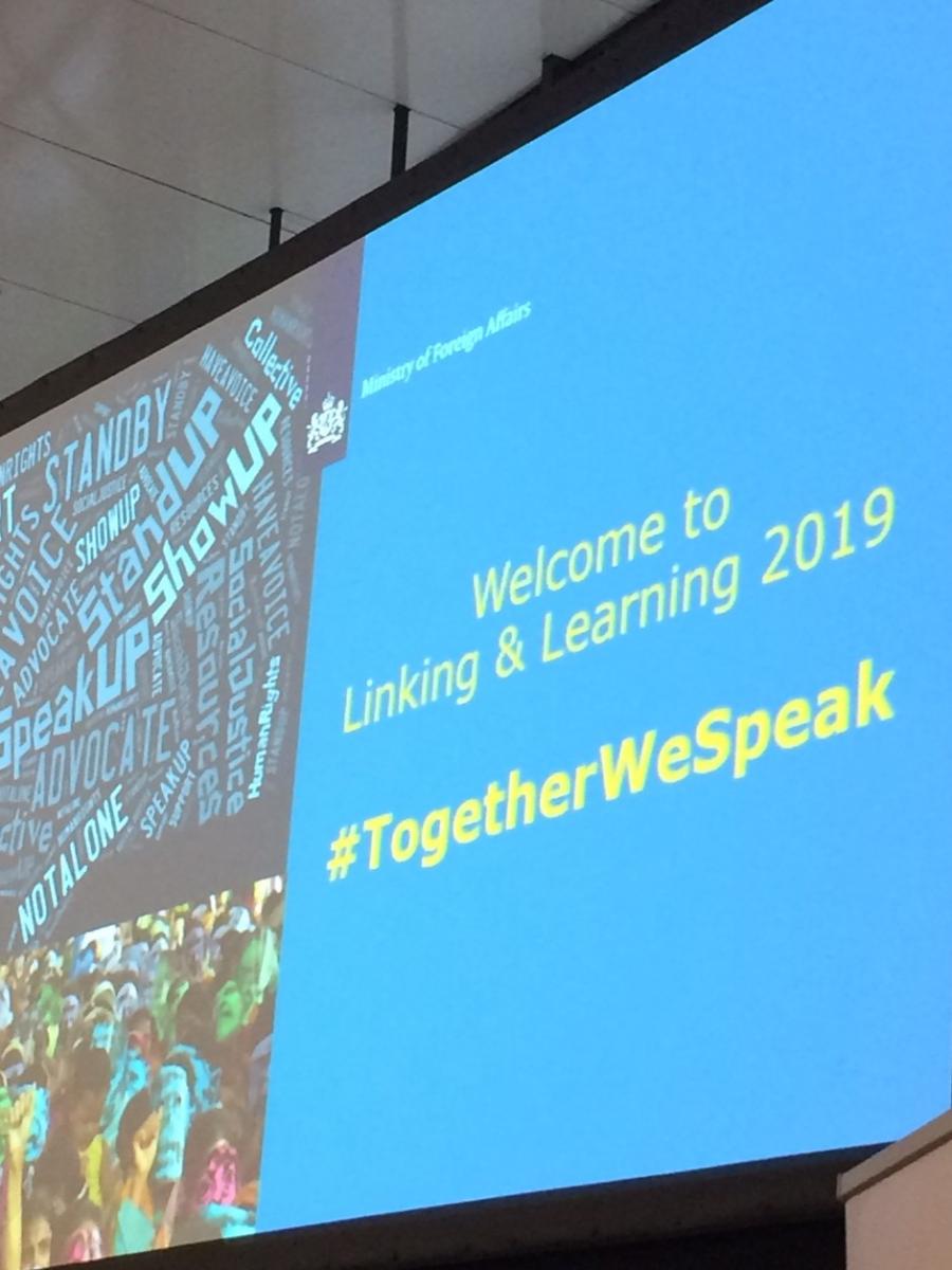 Opening screen Linking and Learning 2019