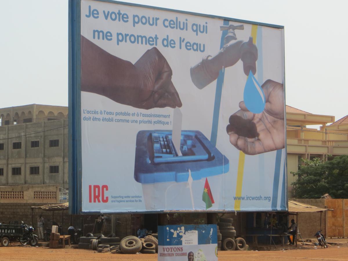 Billboard commissioned by IRC Burkina Faso for the presidential elections Billboard commissioned by IRC Burkina Faso for the presidential elections