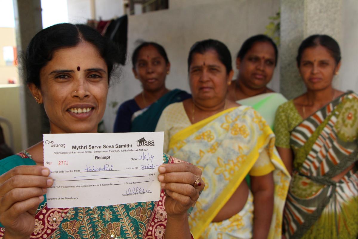 Water.org uses grant funds to mobilise micro-finance institutions with their Water Credit programme. Photo credit to Water.org. Flickr, CC BY-NC-SA 2.0 Water.org uses grant funds to mobilise micro-finance institutions with their Water Credit programme
