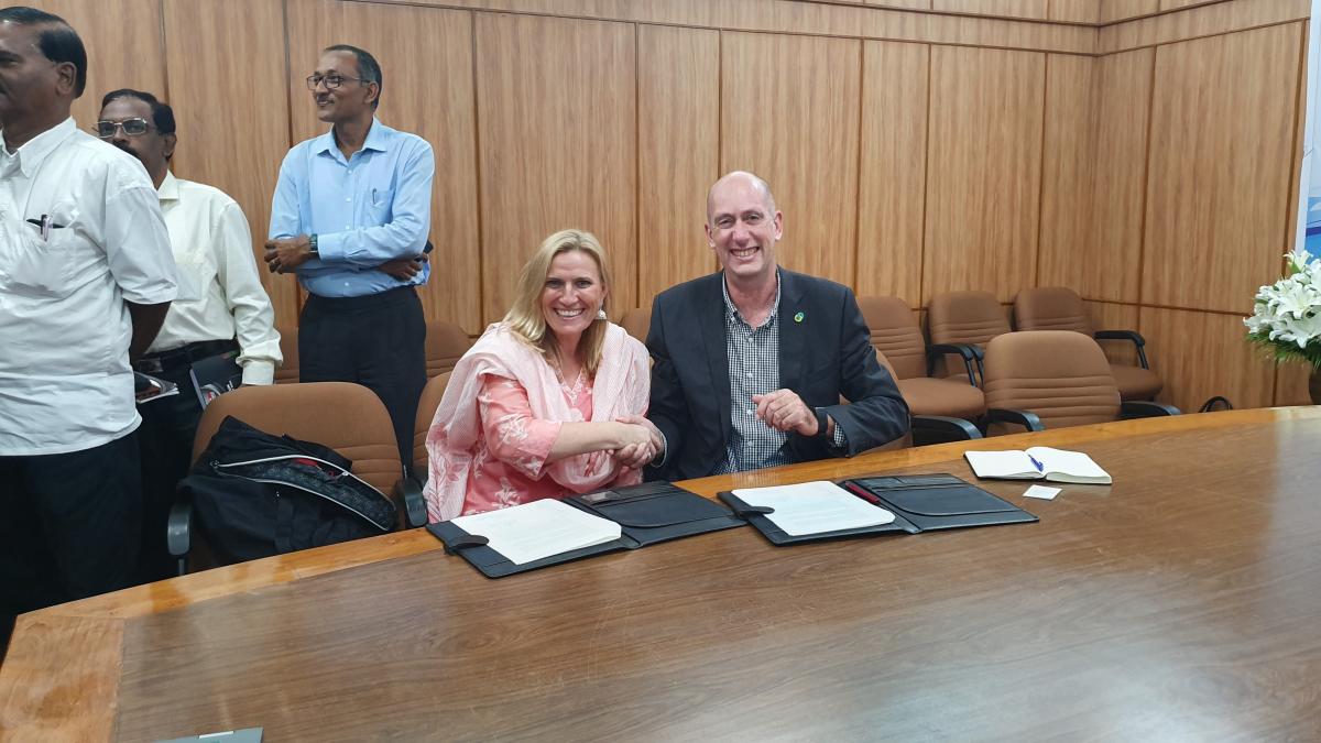 Unicef and IRC CEO Patrick Moriarty sign LoU
