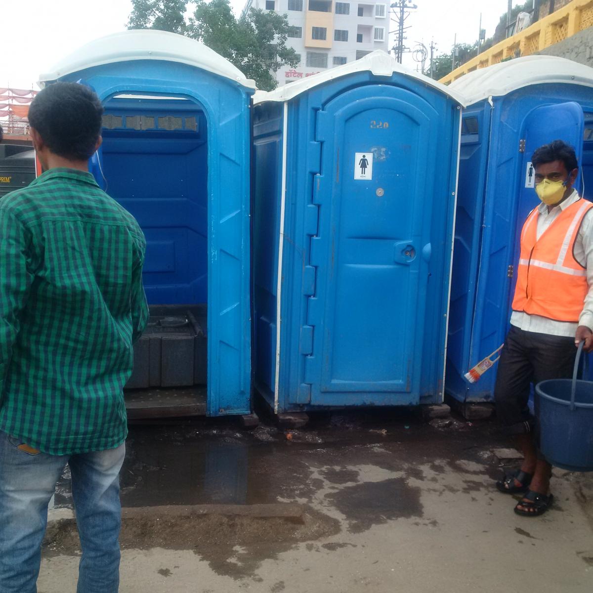 Sanitation workers in India (photo R. Shiva)