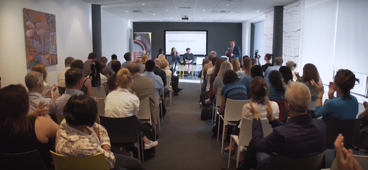 Participants at the IRC WASH Debate 'Leave no one behind', 18 April 2018