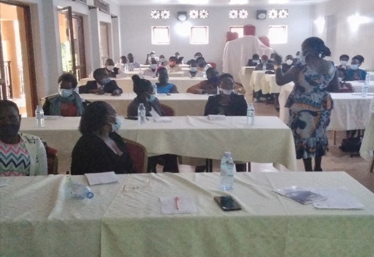 Ms. Catherine (An IPC mentor) training cleaners on IPC