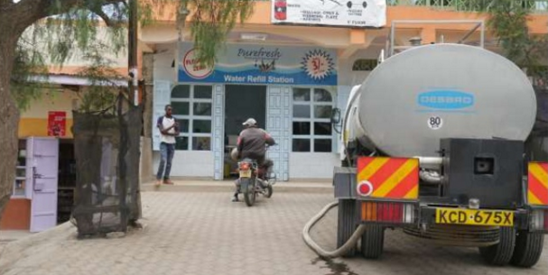 Purefresh water kiosk, South Kenya. Photo: Aqua for All Purefresh water kiosk, South Kenya. Photo: Aqua for All