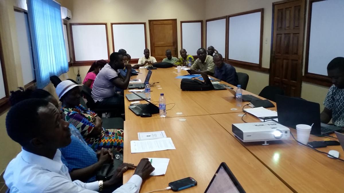 Participants at workshop on the National Monitoring and Evaluation (M&E) system in Liberia, Dec 2017. Photo: Felix Knipschild/WASHNote Participants at workshop on the National Monitoring and Evaluation (M&E) system in Liberia, Dec 2017